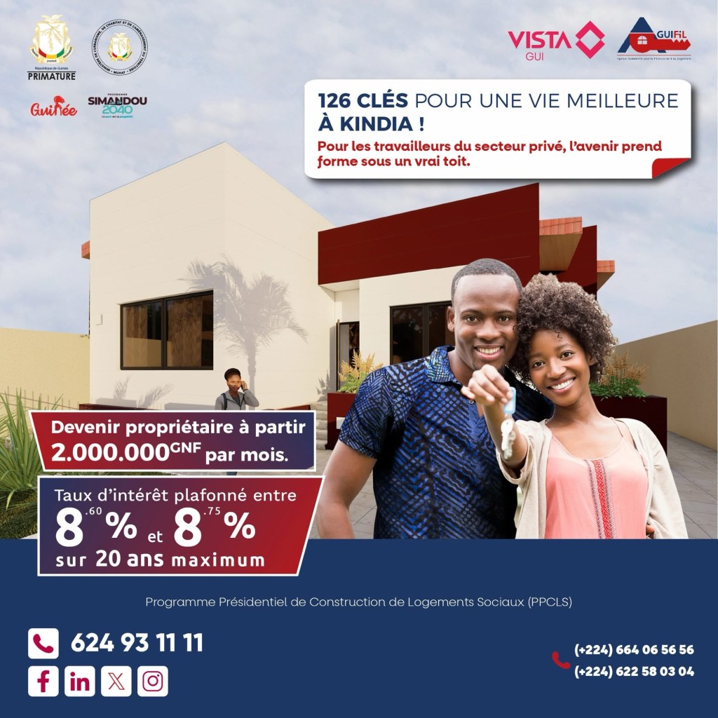 Kindia : Vista Gui et l’Agence Guinéenne pour le Financement du Logement lancent un ambitieux programme&nbsp;immobilier