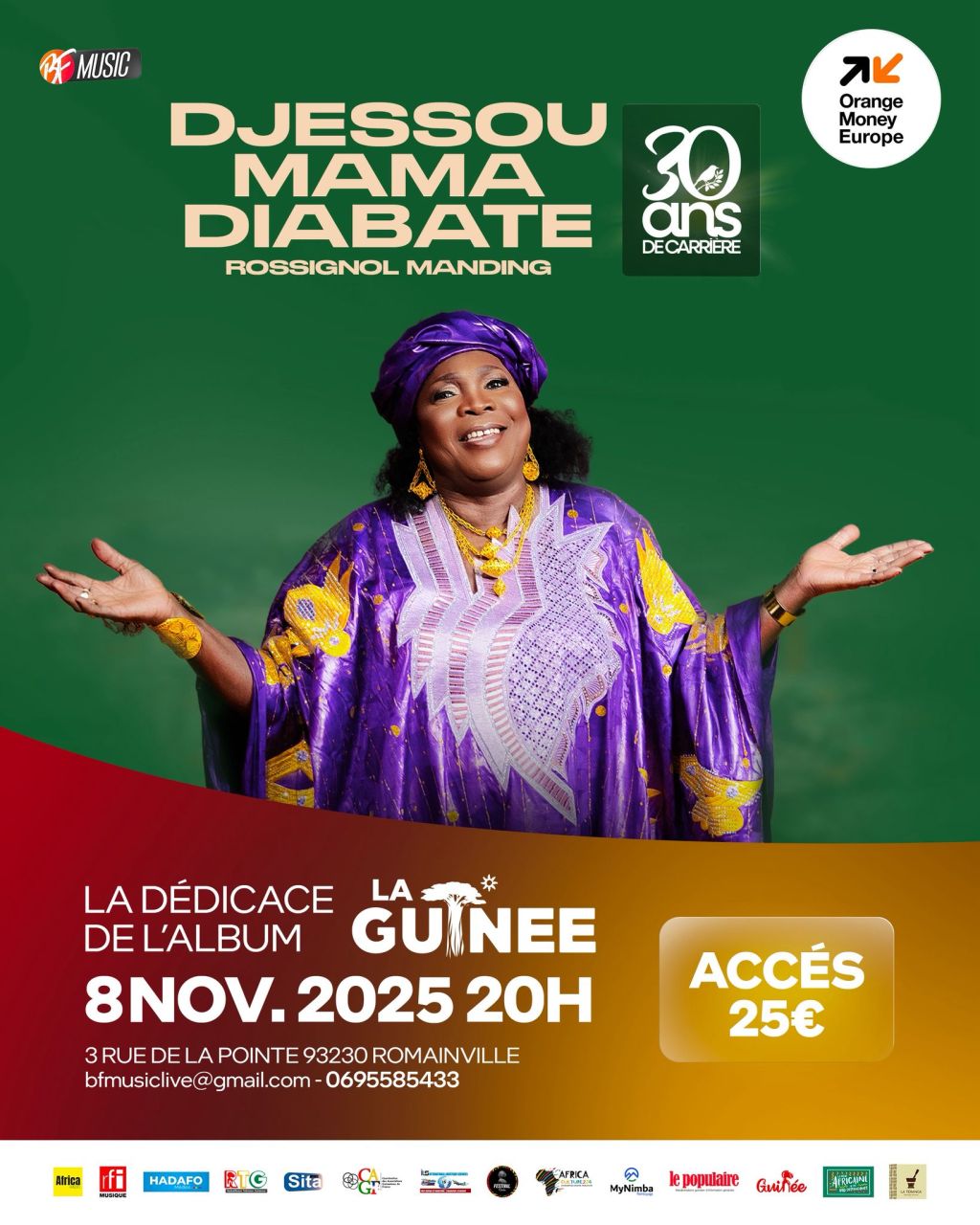 Djessou Mama Diabaté célèbre 30 ans de carrière avec la naissance d’un nouvel album intitulé La&nbsp;Guinée